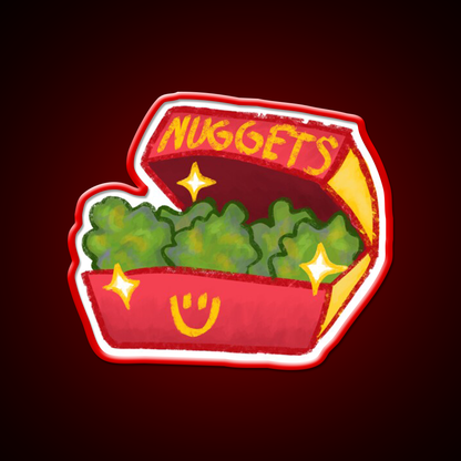 Nuggets Fast Food Led Neon Sign For Burger Place Rgb Color