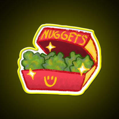 Nuggets Fast Food Led Neon Sign For Burger Place Rgb Color