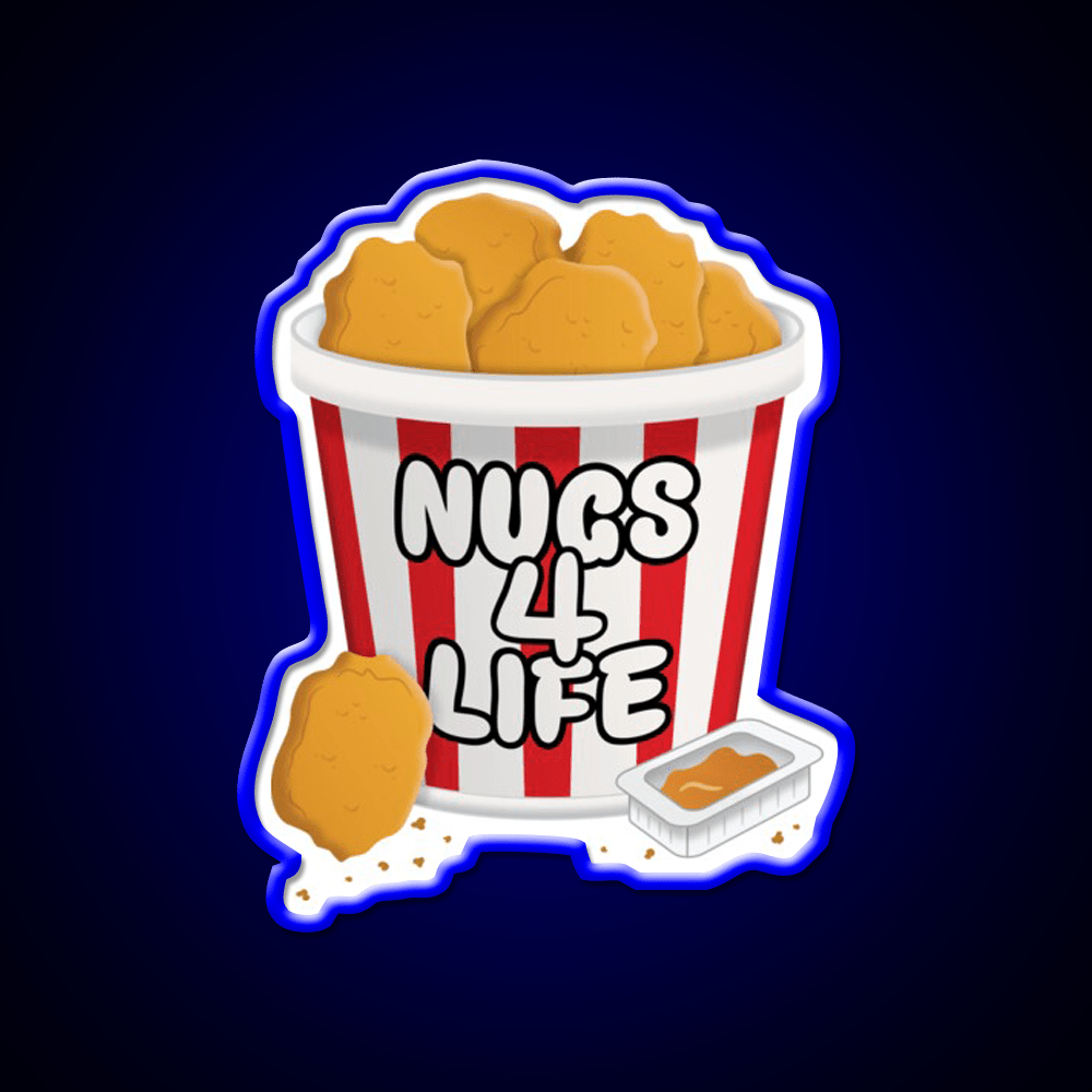 Nugs 4 Life Fast Food Led Neon Sign For Burger Place Rgb Color - Shineneon