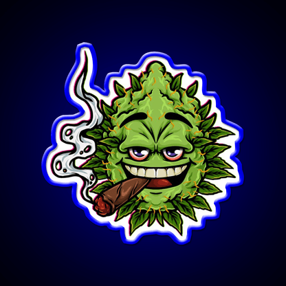 Nugs Buds Blunt Character Hemp Inspired Green Leaf Led Neon Sign Rgb Color - Shineneon