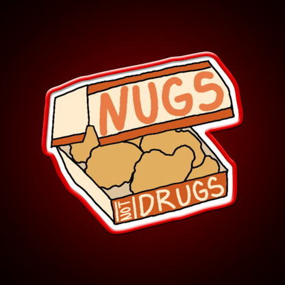 Nugs Not Drugs Fast Food Led Neon Sign For Burger Place Wall Decor Rgb Color - Shineneon