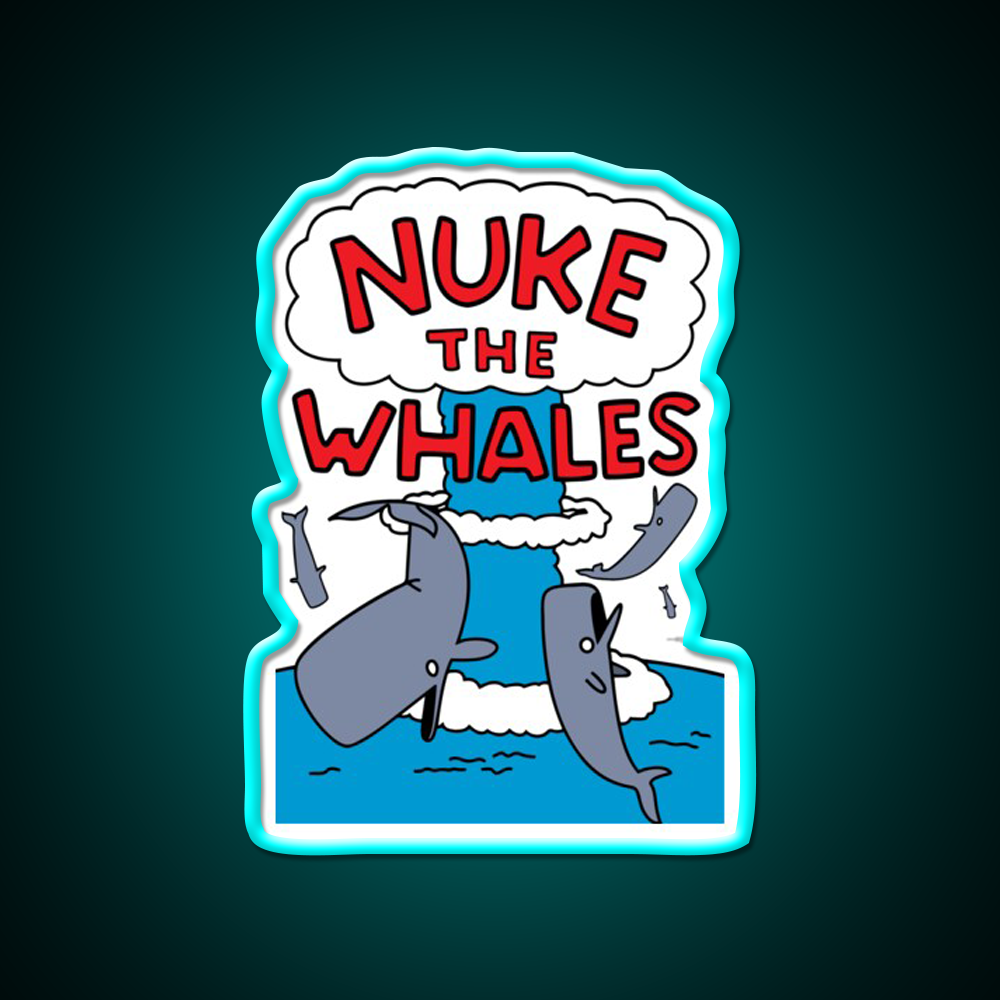 Nuke The Whales Beer Bar Decor Led Neon Sign Rgb Color - Size and dimension reference
