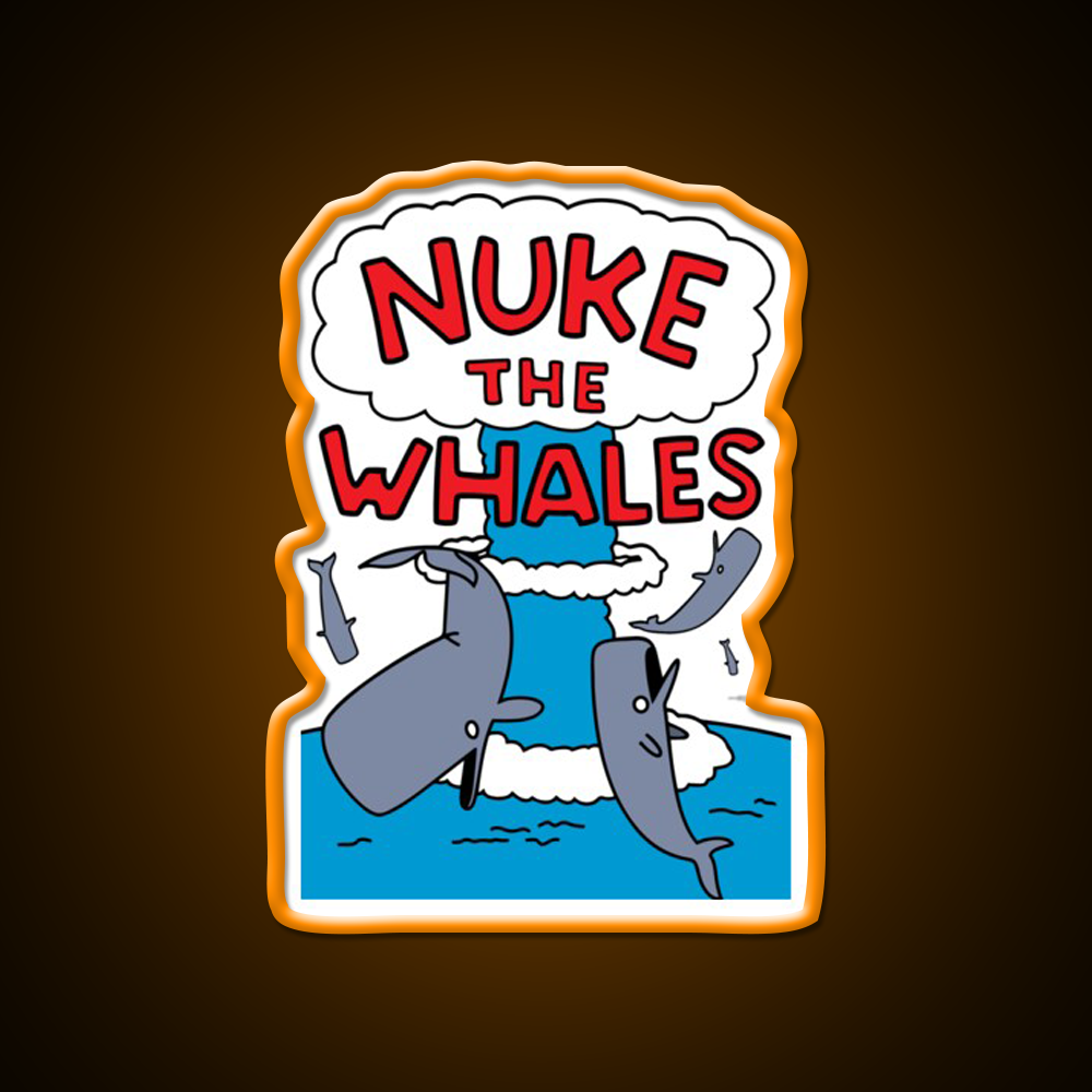 Nuke The Whales Beer Bar Decor Led Neon Sign Rgb Color - LED neon sign view 6