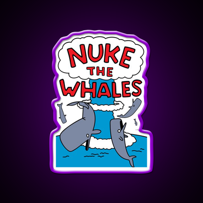 Nuke The Whales Beer Bar Decor Led Neon Sign Rgb Color - LED neon sign view 9