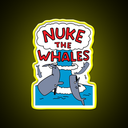 Nuke The Whales Beer Bar Decor Led Neon Sign Rgb Color - LED neon sign view 7