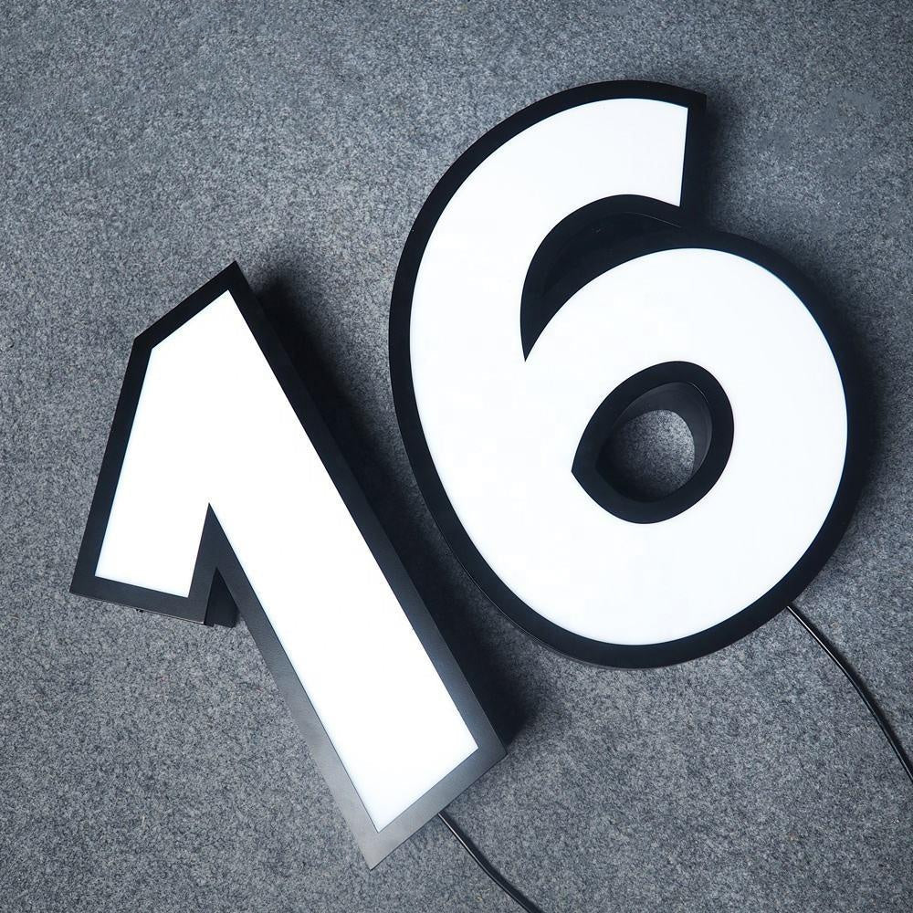 Number 16 3D Frontlit Letters Metal Led Sign - Shineneon