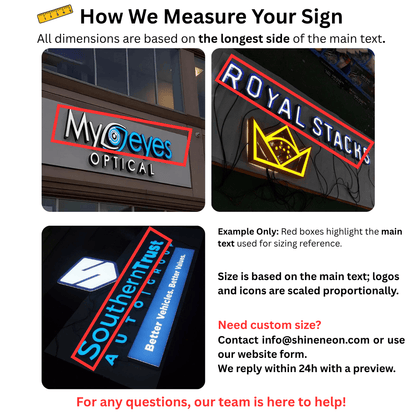 Number 16 3D Frontlit Letters Metal Led Sign - Shineneon