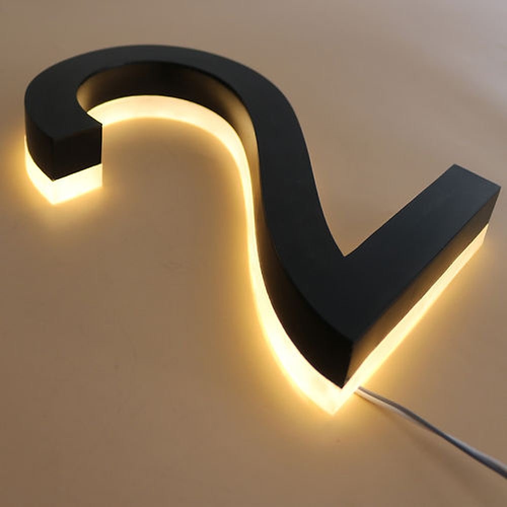 Number 2 3D Backlit Channel Letters Led Light Sign - Shineneon