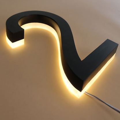 Number 2 3D Backlit Channel Letters Led Light Sign - Shineneon