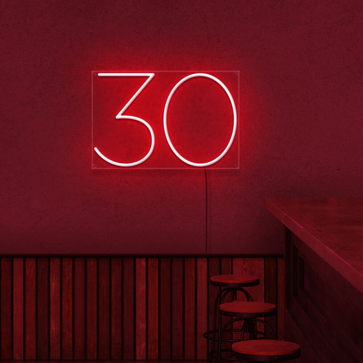 Number 30 Neon Sign | Shineneon