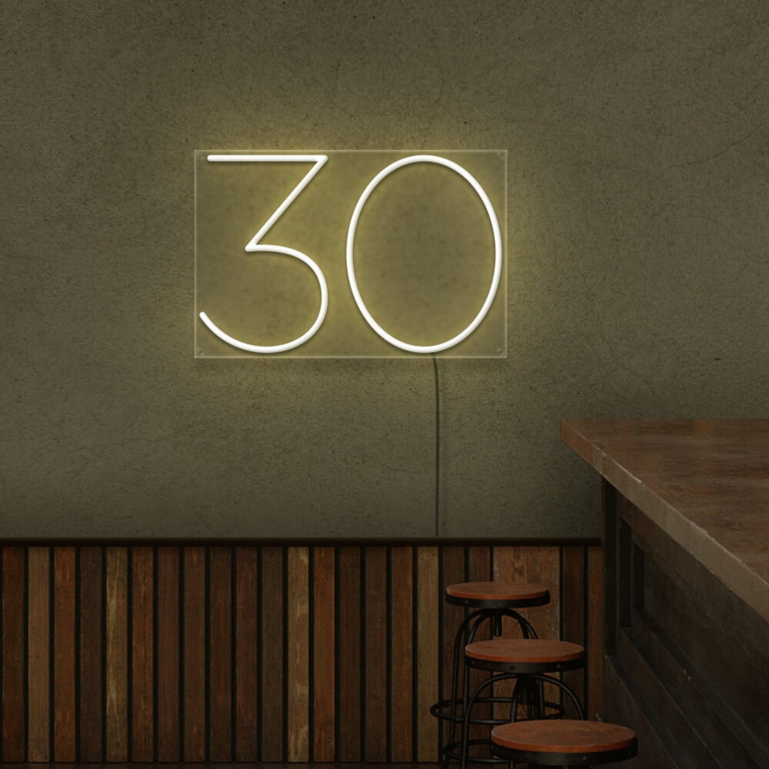 Number 30 Neon Sign | Shineneon