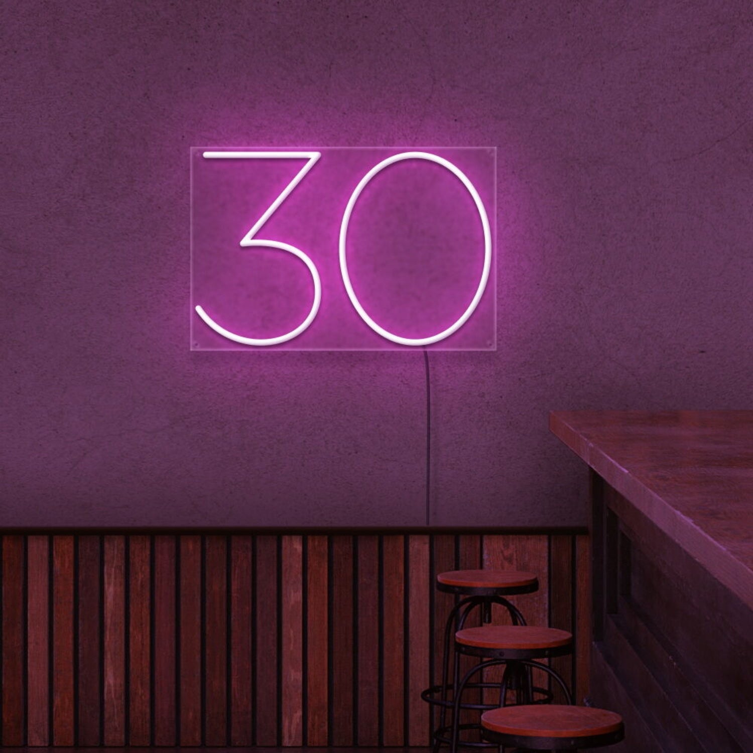 Number 30 Neon Sign | Shineneon