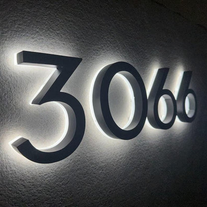 Number 3066 Backlit Channel Letters Led Light Sign - Shineneon