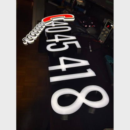 Number 4045418 3D Frontlit And Backlit Channel Letter Led Light Sign - Shineneon