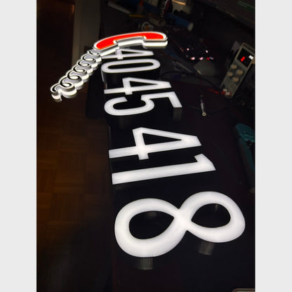 Number 4045418 3D Frontlit Channel Letters Led Light Sign