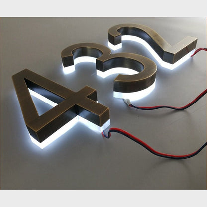 Number 432 3D Backlit Channel Letters Led Light Sign - Shineneon
