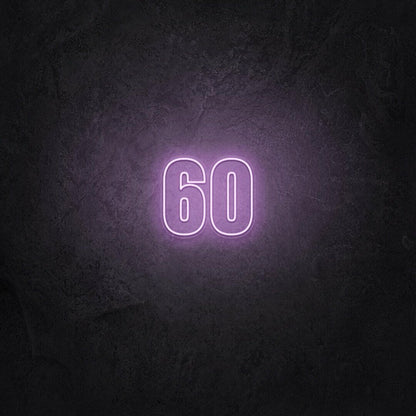 Number Sixty Led Neon Sign | Shineneon