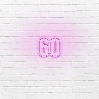Number Sixty Led Neon Sign | Shineneon