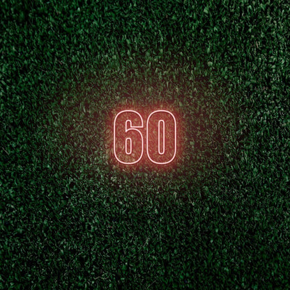 Number Sixty Led Neon Sign | Shineneon