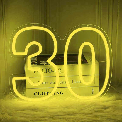 Number Thirty Led Neon Sign | Shineneon