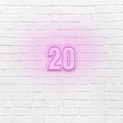 Number Twenty Led Sign | Shineneon