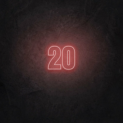 Number Twenty Led Sign | Shineneon