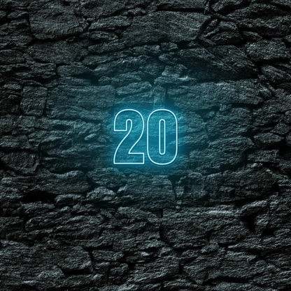 Number Twenty Led Sign | Shineneon