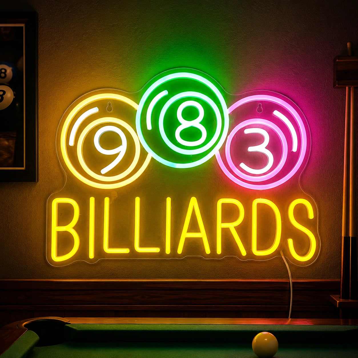 Numbered Billiards Balls Neon Sign LED Neon Sign high-converting product image
