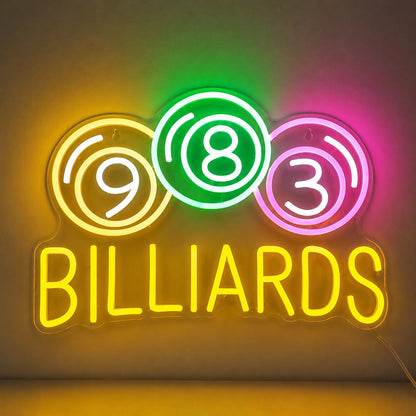Numbered Billiards Balls Neon Sign LED Neon Sign main product image