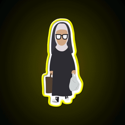 Nun Tina Fast Food Led Neon Sign For Burger Place Rgb Color - Custom LED neon sign front view