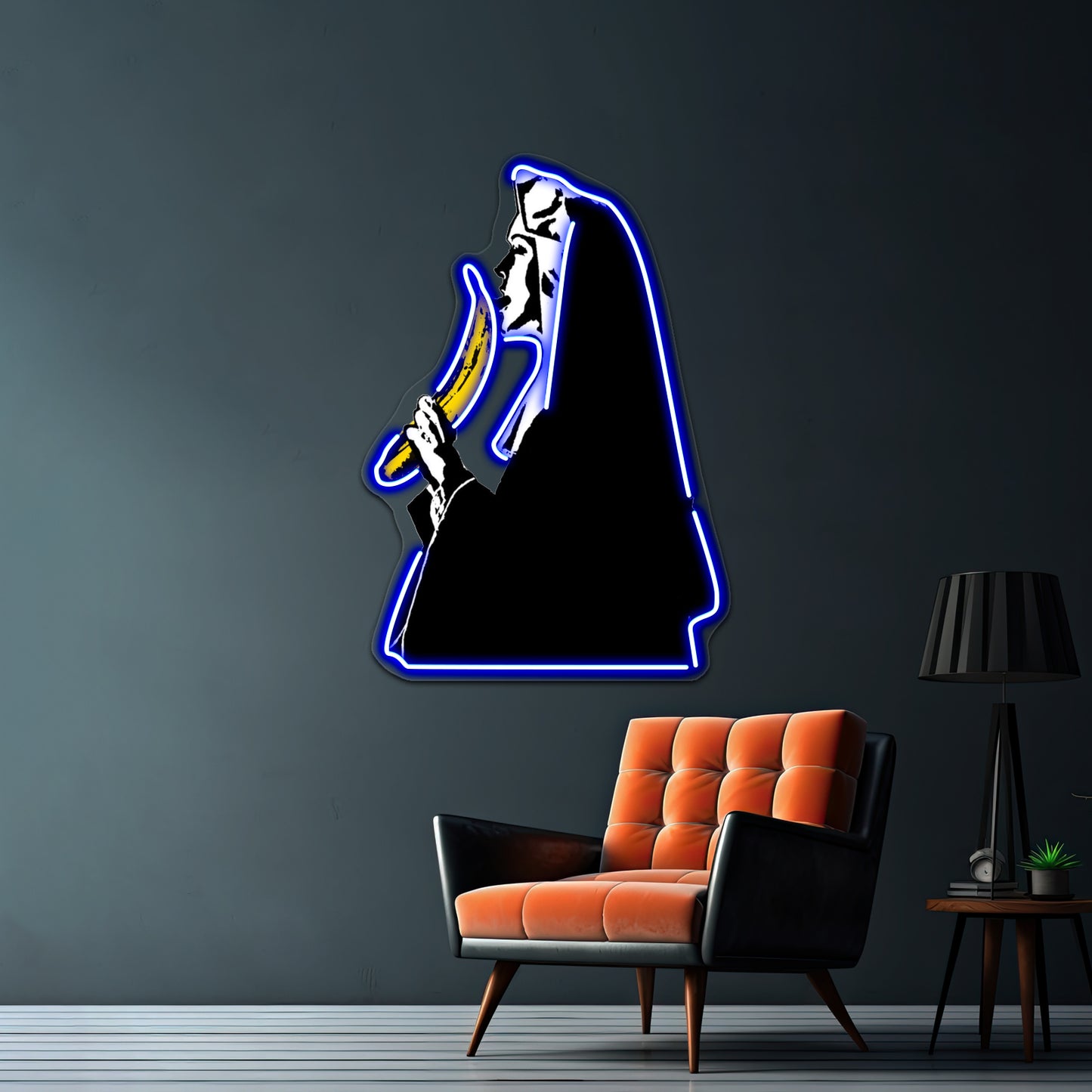 Nun With Banana Artwork Business Led Sign