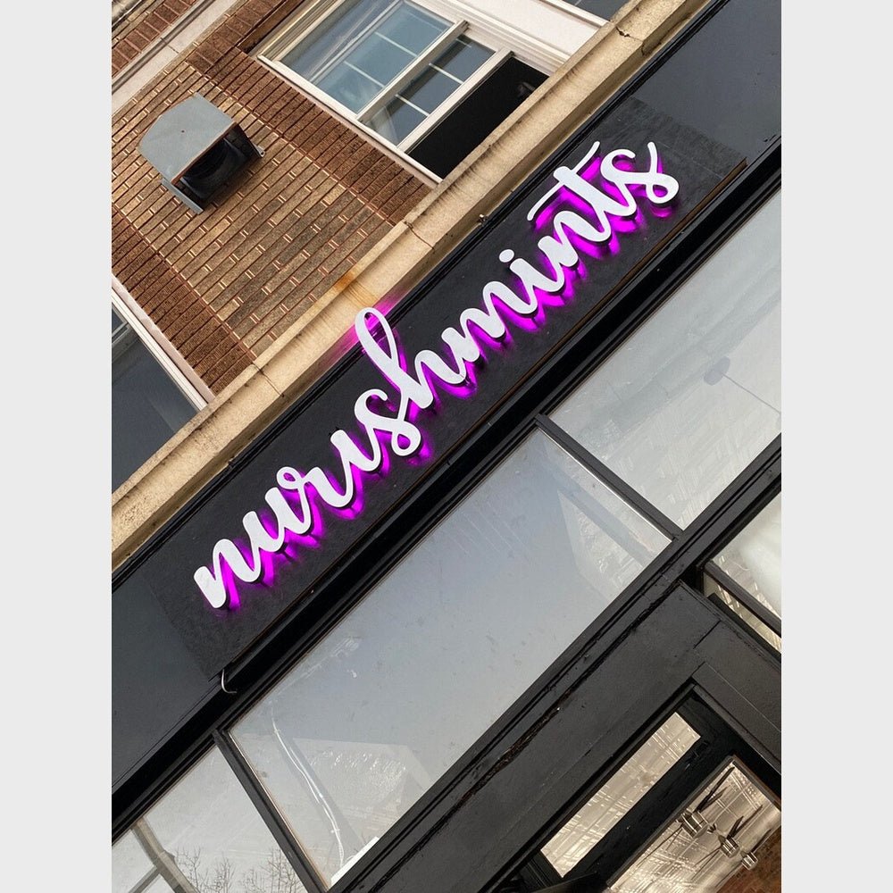 Nurshmints 3D Backlit Channel Letters Led Light Sign - Shineneon