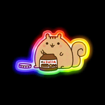 Nutella Bear Snack Food Led Neon Sign Rgb Color - LED neon sign close-up detail