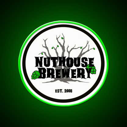 Nuthouse Brewery Logo Beer Bar Decor Led Neon Sign Rgb Color - LED neon sign view 8