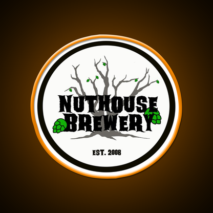 Nuthouse Brewery Logo Beer Bar Decor Led Neon Sign Rgb Color - LED neon sign view 6