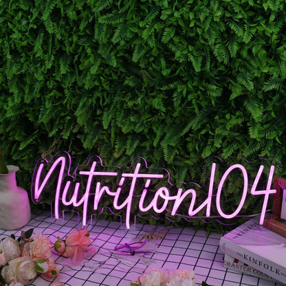 Nutrition 104 Purple Led Neon Sign - Shineneon