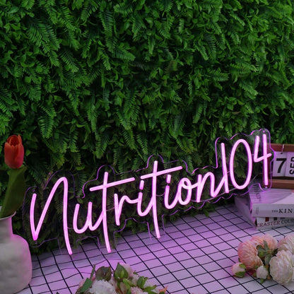 Nutrition 104 Purple Led Neon Sign - Shineneon