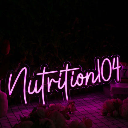 Nutrition 104 Purple Led Neon Sign - Shineneon