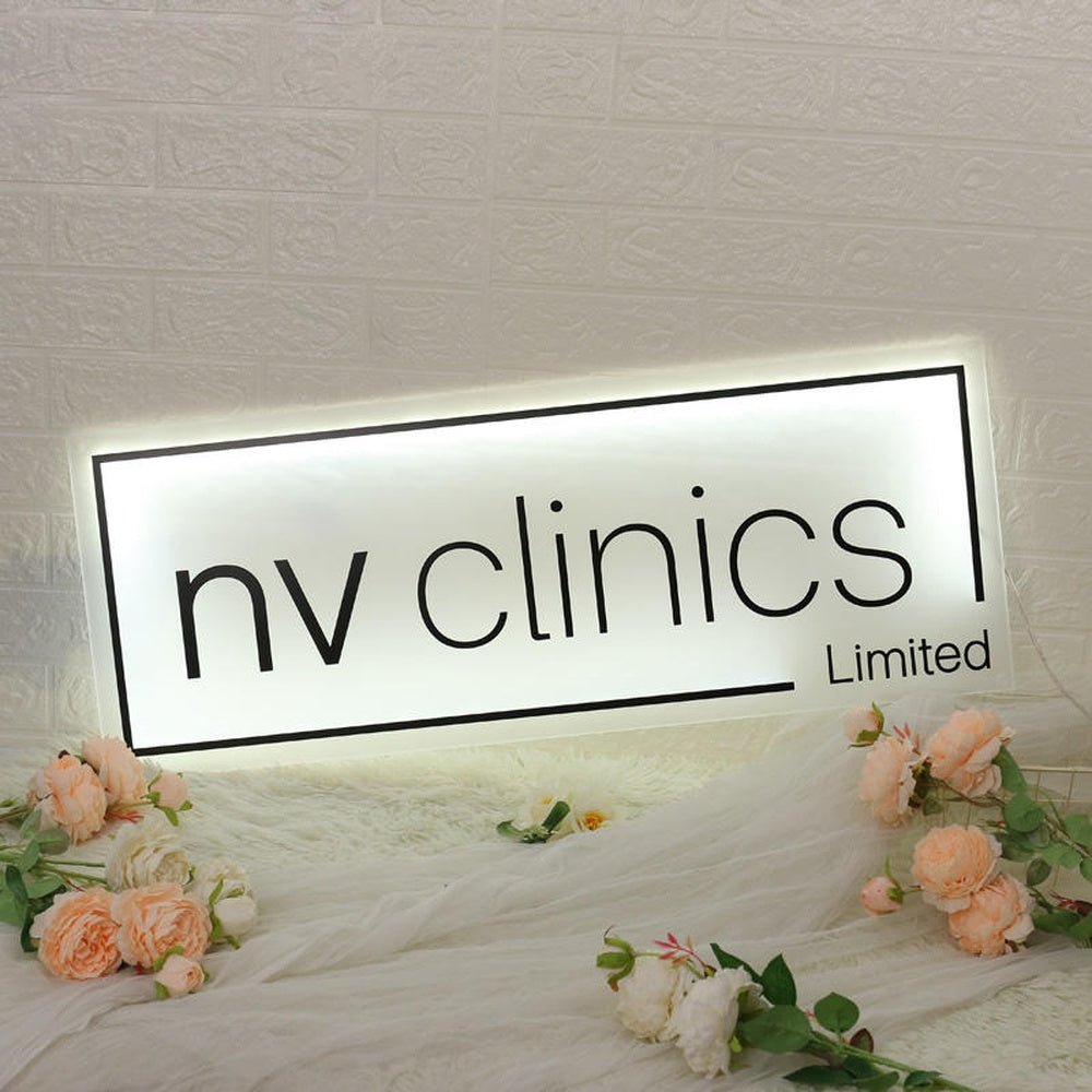 Nv Clinics Acrylic Business Logo Sign - Shineneon