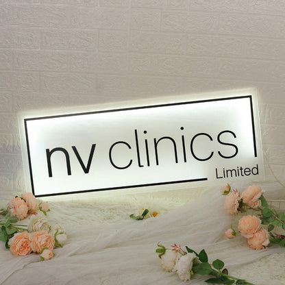 Nv Clinics Acrylic Business Logo Sign - Shineneon