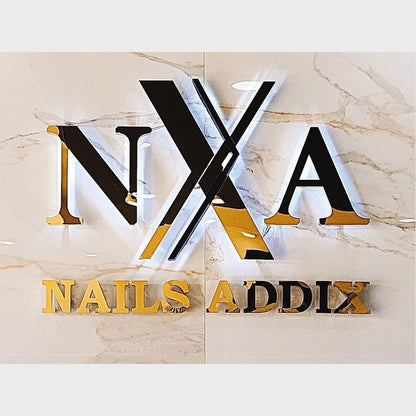 Nxa Nails Addix 3D Backlit Channel Letters Led Light Sign - Shineneon