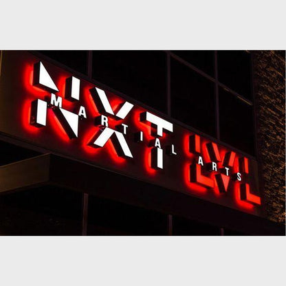 Nxt Lvl Material Arts 3D Frontlit And Backlit Channel Letter Led Light Sign