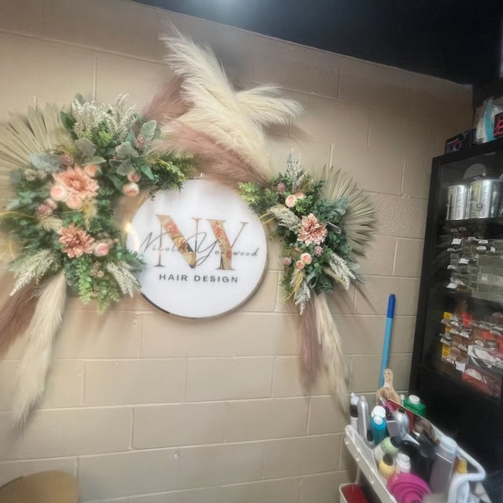 Ny Hair Design Acrylic Business Logo Sign - Shineneon