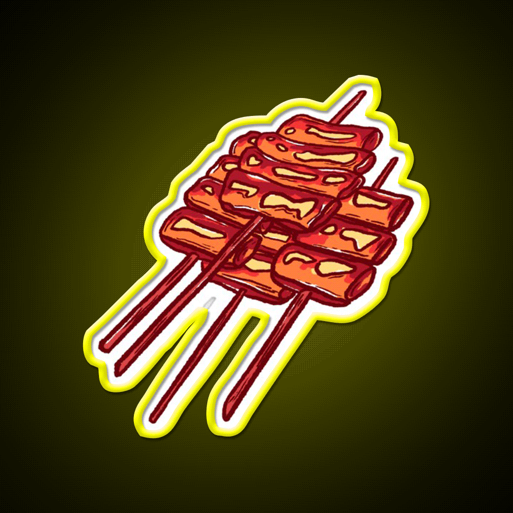 Nyamka Fast Food Led Neon Sign For Burger Place Rgb Color - Custom LED neon sign front view