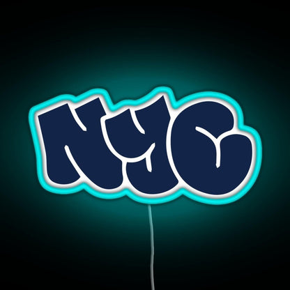 Nyc New York City Graffiti Sticker Rgb Led Neon Sign Pop Wall Art - Shineneon