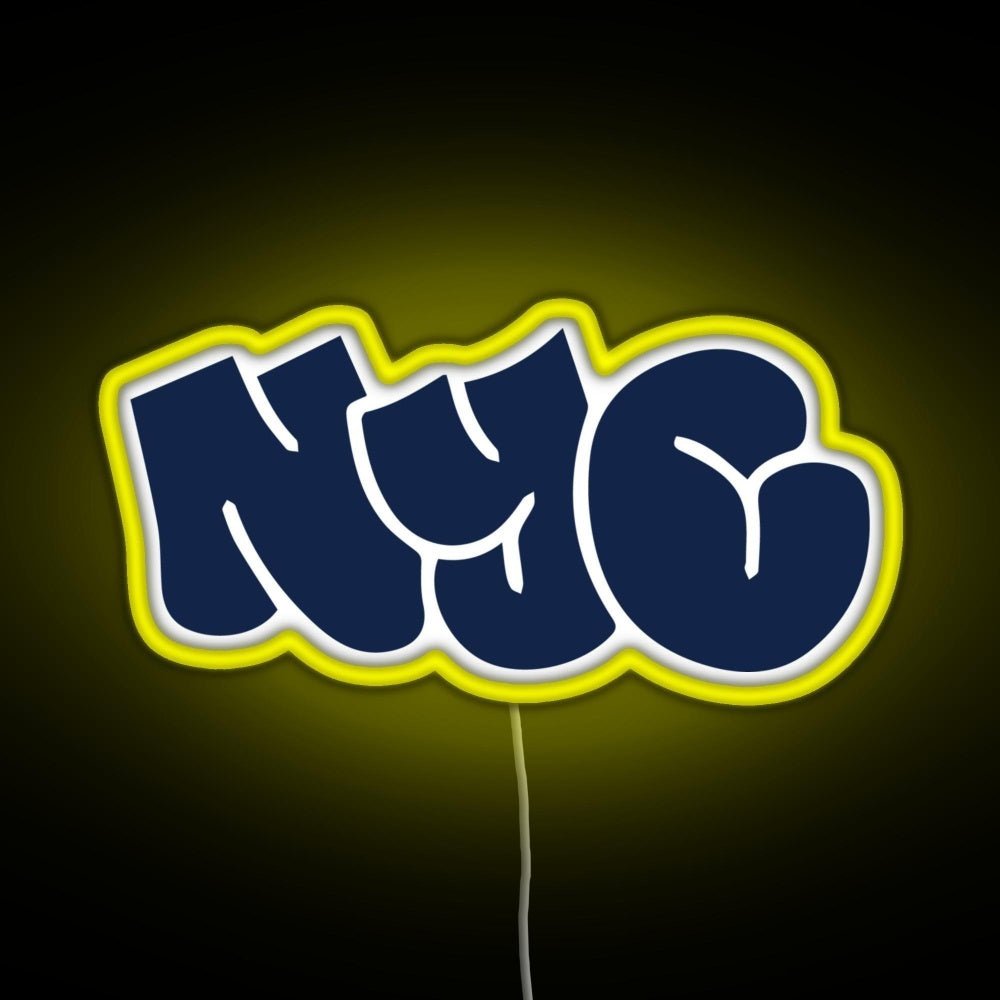 Nyc New York City Graffiti Sticker Rgb Led Neon Sign Pop Wall Art - Shineneon