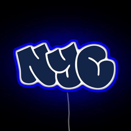 Nyc New York City Graffiti Sticker Rgb Led Neon Sign Pop Wall Art - Shineneon