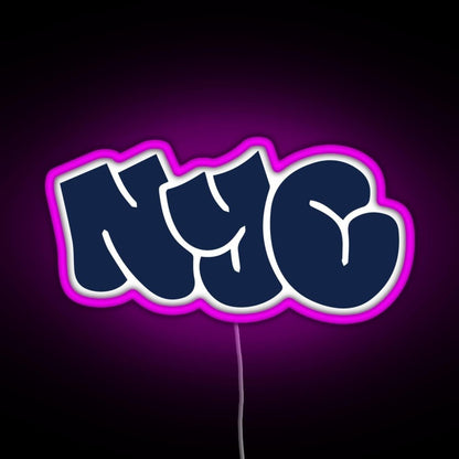 Nyc New York City Graffiti Sticker Rgb Led Neon Sign Pop Wall Art - Shineneon