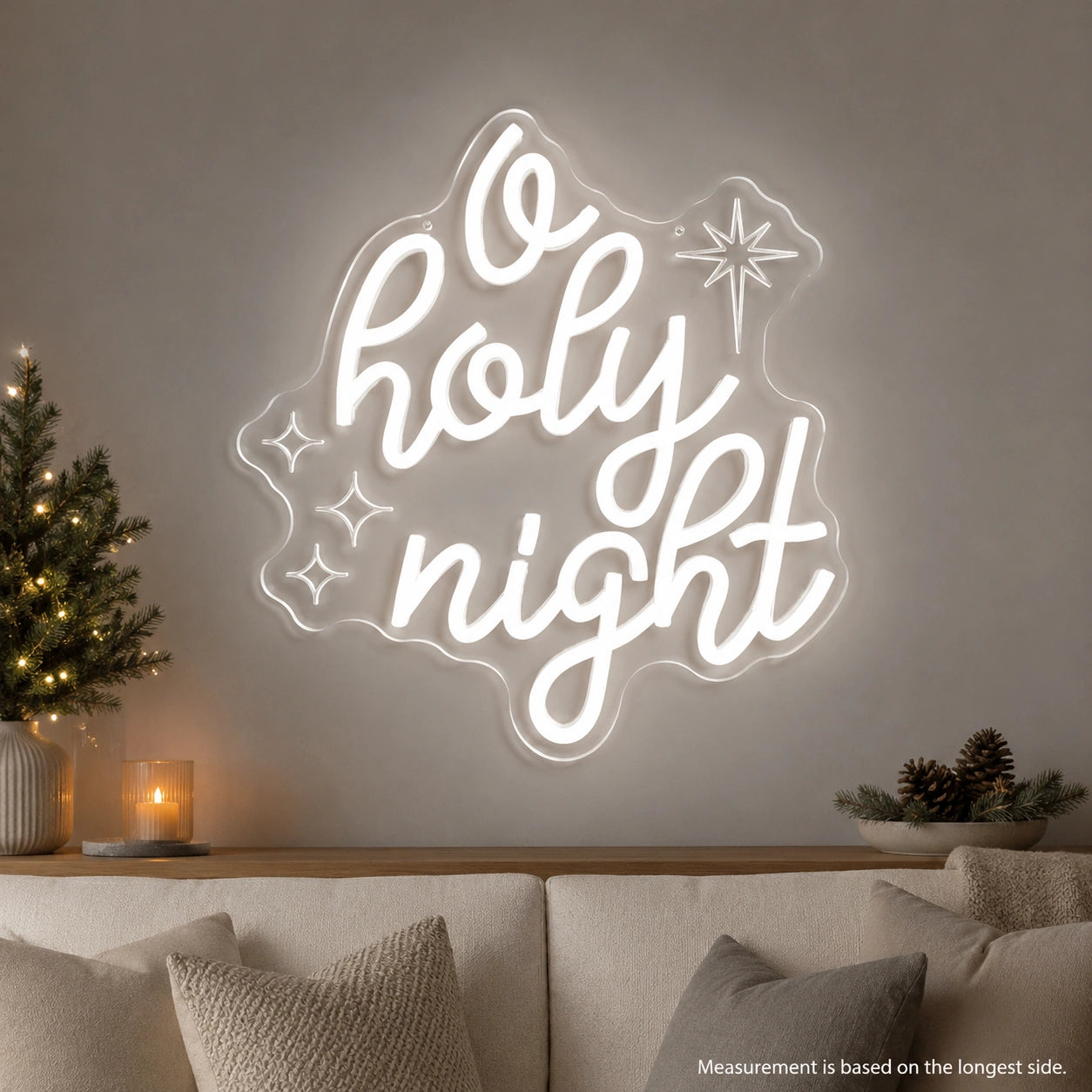 O Holy Night Stars LED Neon Sign color grid
