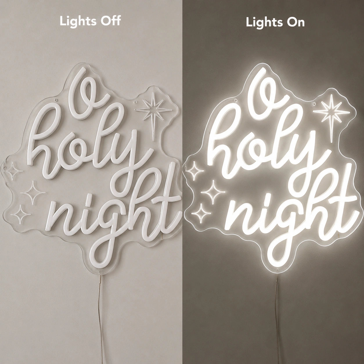 O Holy Night Stars LED Neon Sign main product image